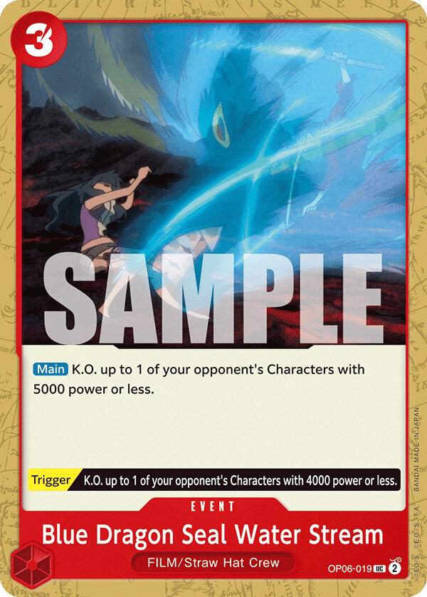 Blue Dragon Seal Water Stream OP06-019 UC