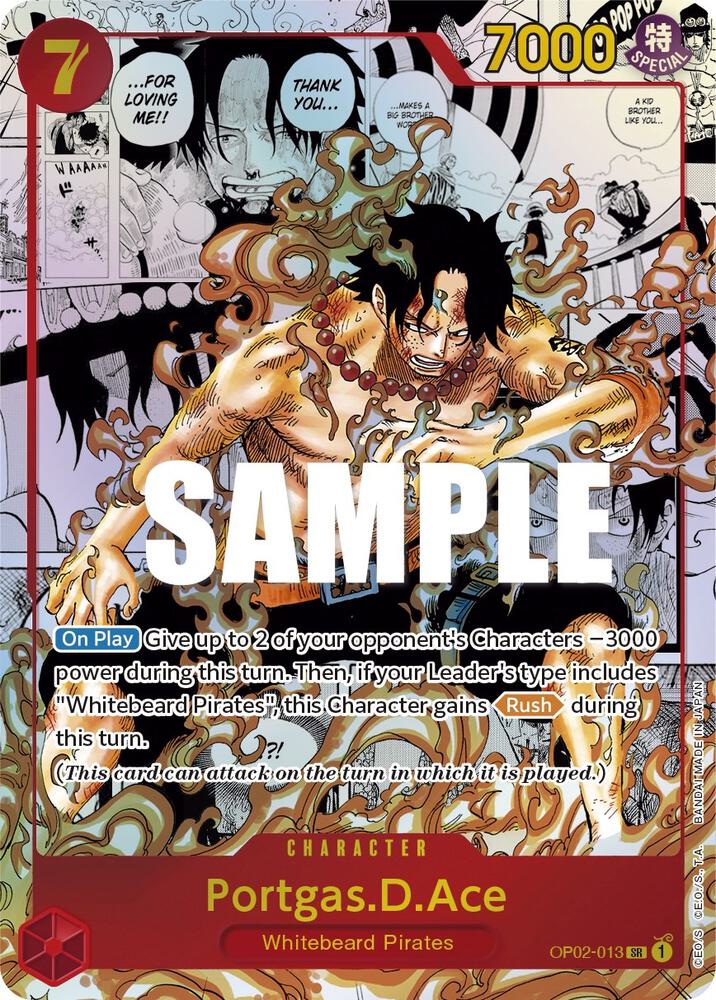 Portgas D. Ace OP02-013 SR (Parallel Manga)