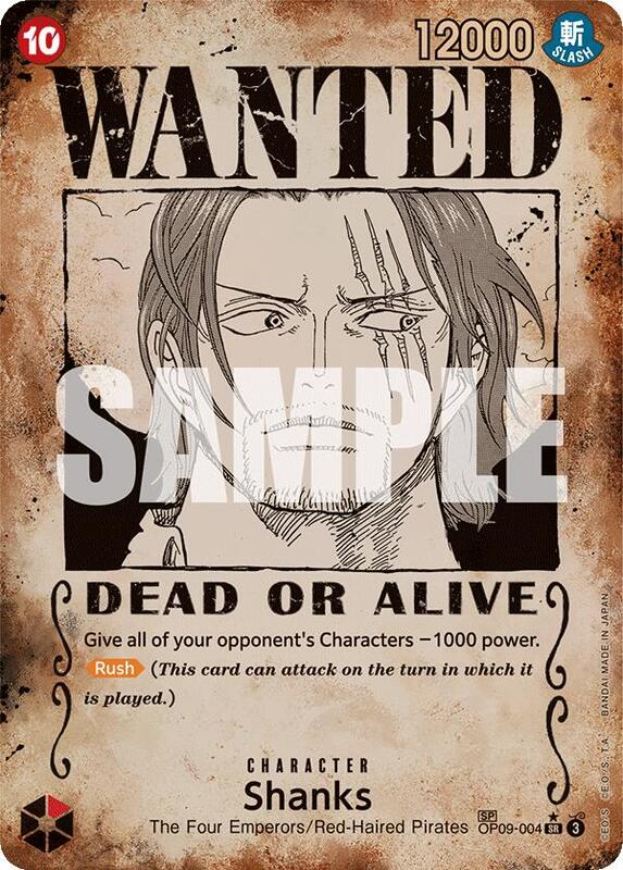 Shanks OP09-004 SR (Wanted Poster)
