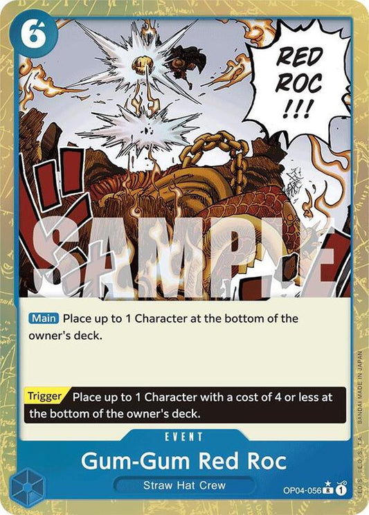 Gum-Gum Red Roc  (OP04-056) (Textured Foil) PRB01