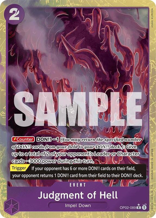 Judgment of Hell (OP02-089) (Alt. Art) PRB01