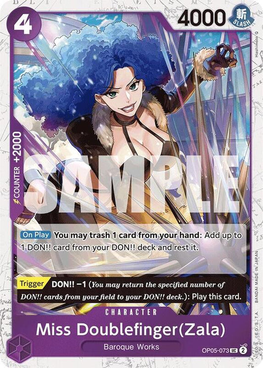 Miss Doublefinger(Zala) (OP05-073) (Jolly Roger Foil) PRB01